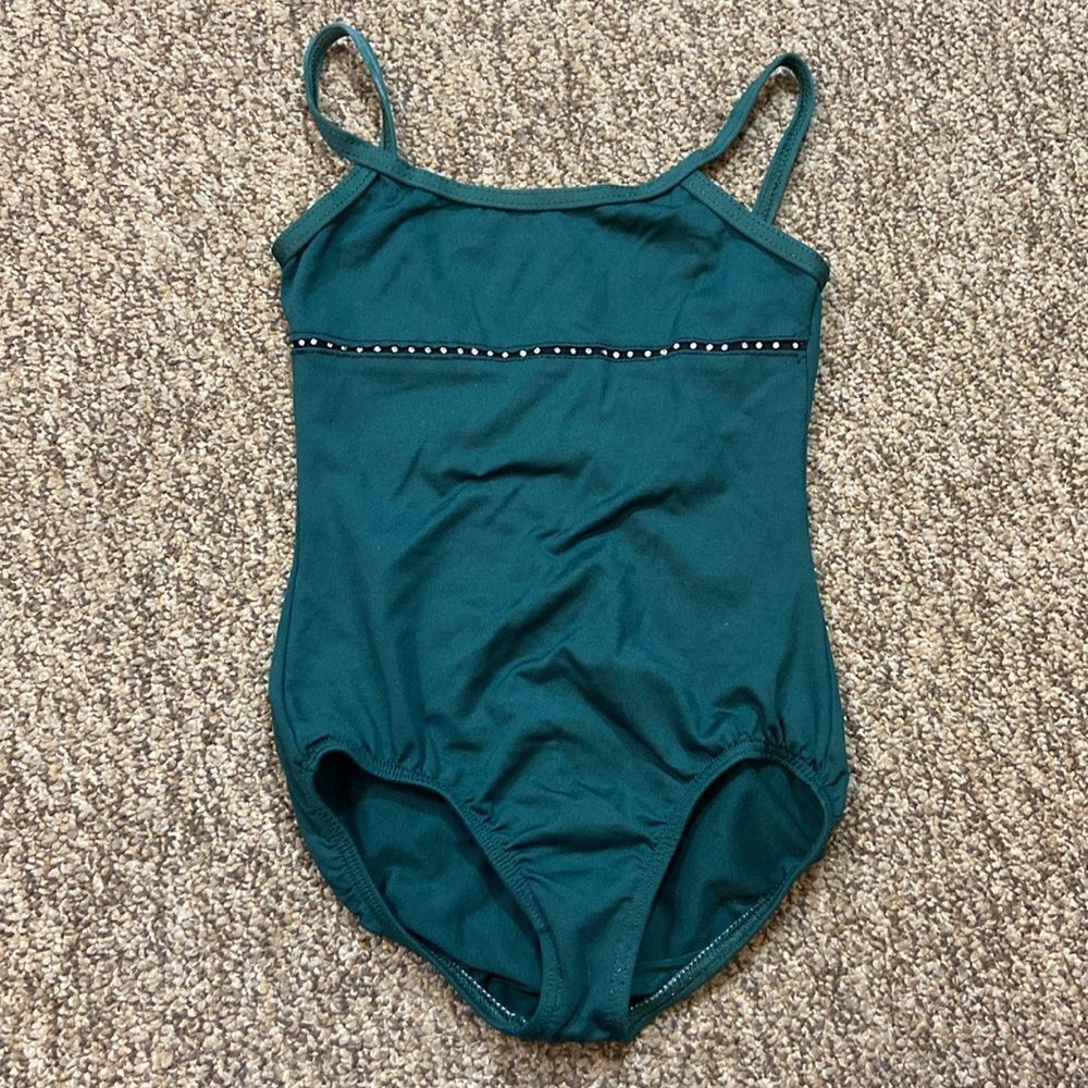 Motion Eear Made In USA Kids Teal One Piece Swimsuit Size MC 8-10